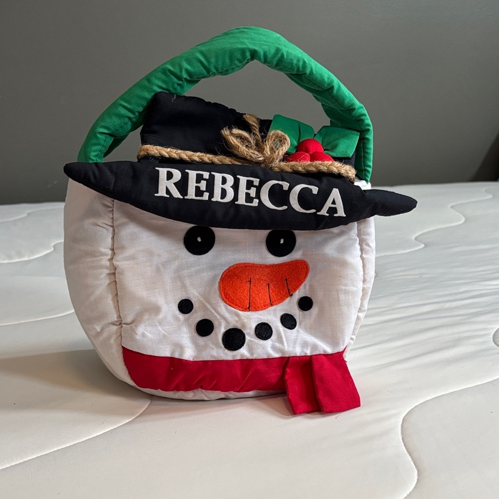 Festive Snowman Tote Bag Rebecca